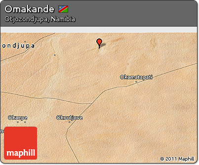 Satellite 3D Map of Omakande