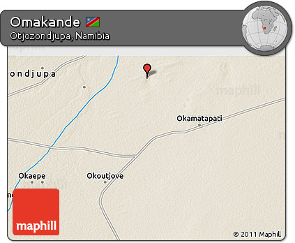 Shaded Relief 3D Map of Omakande