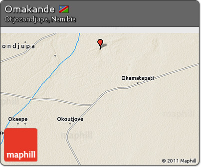Shaded Relief 3D Map of Omakande