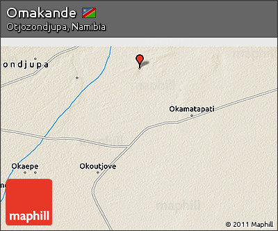 Shaded Relief 3D Map of Omakande