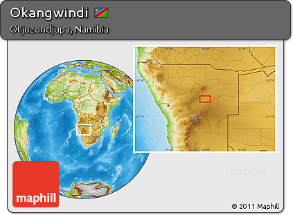 Physical Location Map of Okangwindi