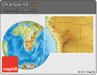 Physical Location Map of Okangwindi