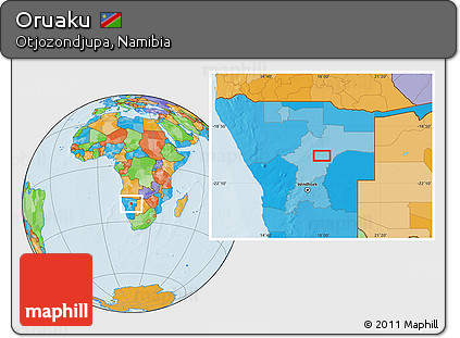Political Location Map of Oruaku