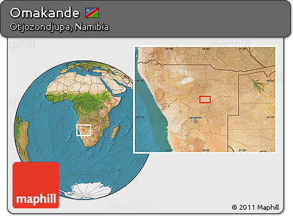 Satellite Location Map of Omakande