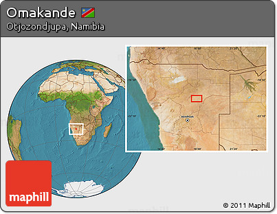 Satellite Location Map of Omakande