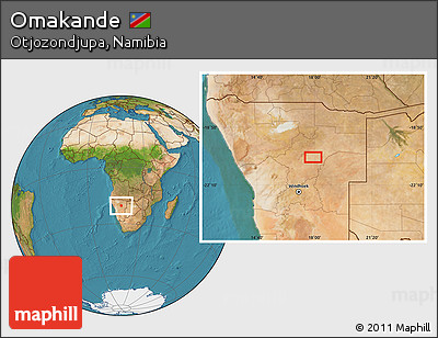 Satellite Location Map of Omakande