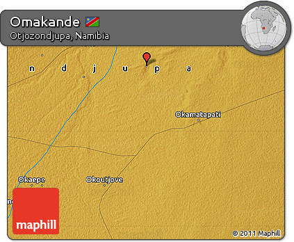 Physical Map of Omakande