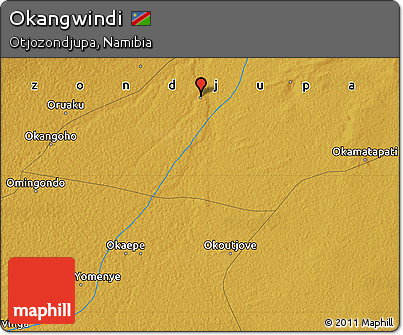 Physical Map of Okangwindi
