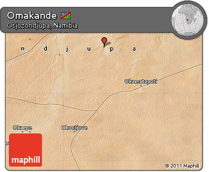 Satellite Map of Omakande