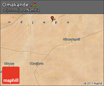 Satellite Map of Omakande