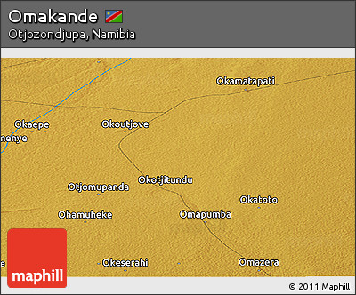 Physical Panoramic Map of Omakande
