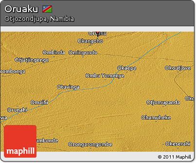 Physical Panoramic Map of Oruaku