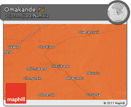Political Panoramic Map of Omakande