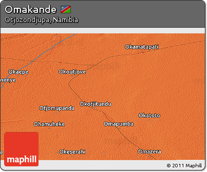 Political Panoramic Map of Omakande