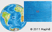 Physical Location Map of the area around 20° 32' 59" S, 21° 10' 29" W