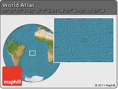 Satellite Location Map of the Area around 20° 32' 59" S, 21° 10' 29" W