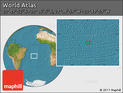 Satellite Location Map of the Area around 20° 32' 59" S, 21° 10' 29" W