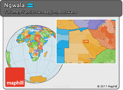 Political Location Map of Ngwala