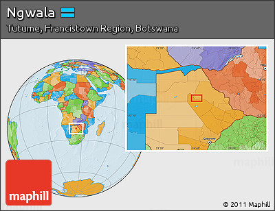 Political Location Map of Ngwala