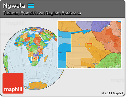 Political Location Map of Ngwala