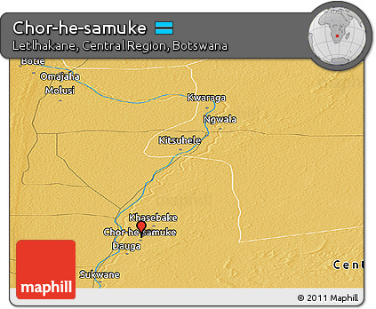 Physical Panoramic Map of Chor-he-samuke