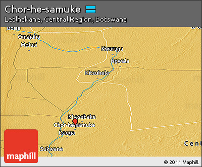 Physical Panoramic Map of Chor-he-samuke
