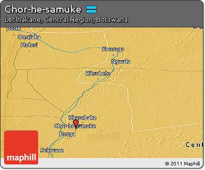 Physical Panoramic Map of Chor-he-samuke