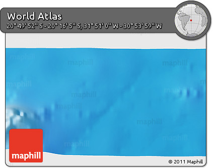 Shaded Relief 3D Map of the Area around 20° 32' 59" S, 31° 22' 30" W