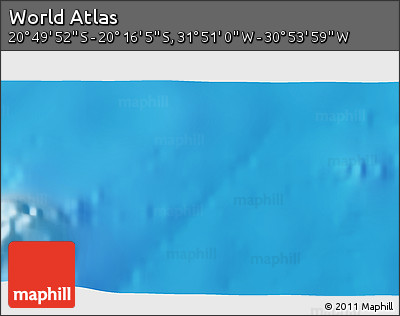 Shaded Relief 3D Map of the Area around 20° 32' 59" S, 31° 22' 30" W