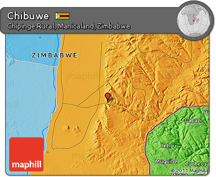 Political 3D Map of Chibuwe