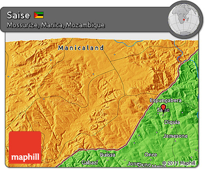 Political 3D Map of Saise