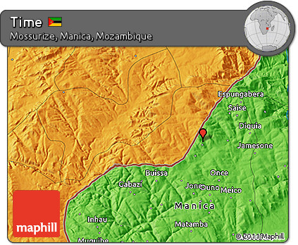 Political 3D Map of Time