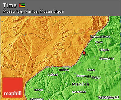 Political 3D Map of Time