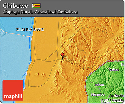 Political 3D Map of Chibuwe