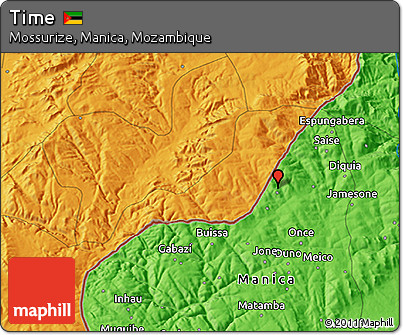 Political 3D Map of Time