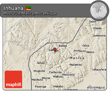 Shaded Relief 3D Map of Inhuana