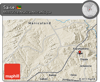 Shaded Relief 3D Map of Saise