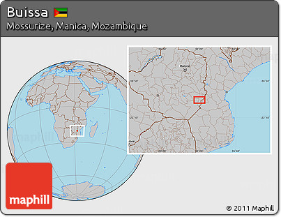 Gray Location Map of Buissa