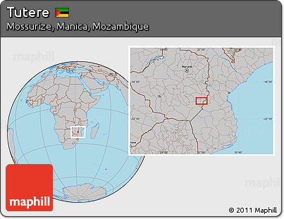 Gray Location Map of Tutere