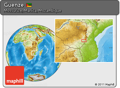 Physical Location Map of Guenze