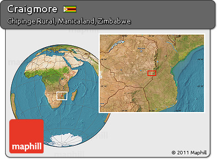 Satellite Location Map of Craigmore