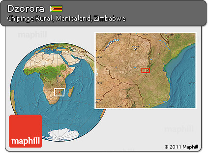 Satellite Location Map of Dzorora