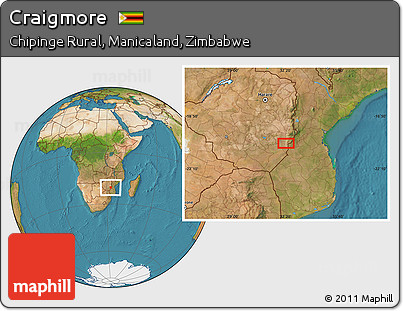 Satellite Location Map of Craigmore
