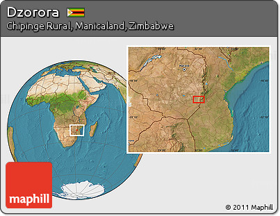 Satellite Location Map of Dzorora