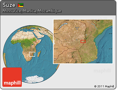 Satellite Location Map of Suze