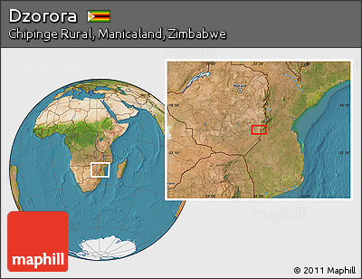 Satellite Location Map of Dzorora