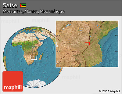 Satellite Location Map of Saise