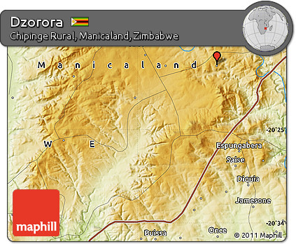Physical Map of Dzorora