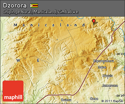 Physical Map of Dzorora
