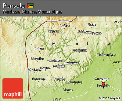 Physical Map of Pensela